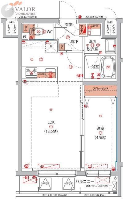 墨田区八広のマンションの間取り