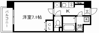 京都市下京区植松町のマンションの間取り