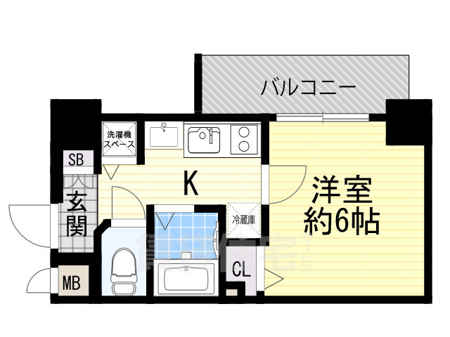 プレサンス梅田北パワーゲートの間取り