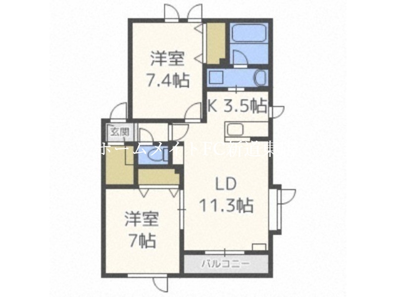 リヴィエールピエールの間取り