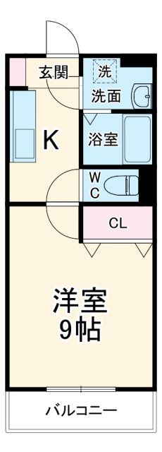 袋井市愛野南のマンションの間取り