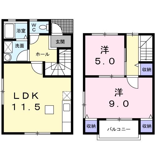 コーポさいのとＮｏ１の間取り