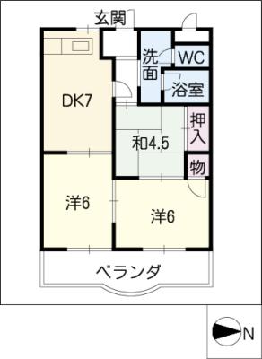 コスモハイム幸の間取り