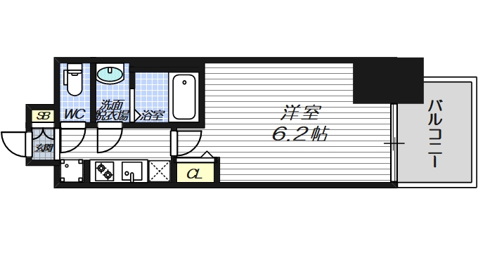 ファステート難波ラグジュの間取り