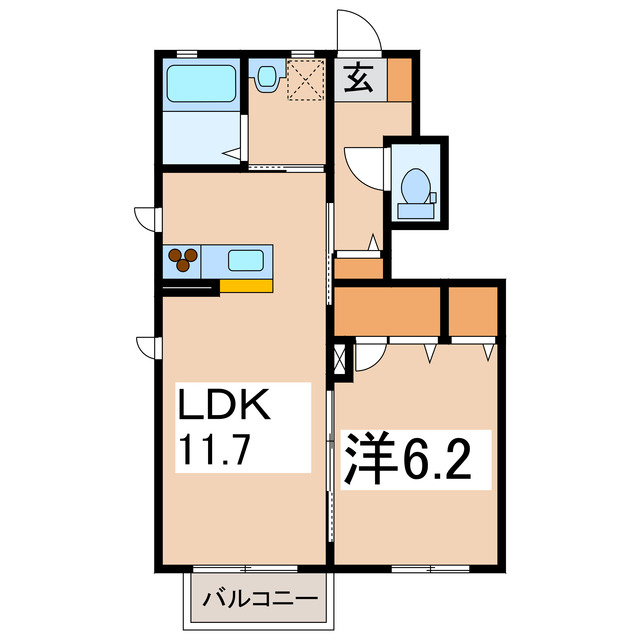 シャーメゾン幕内東の間取り