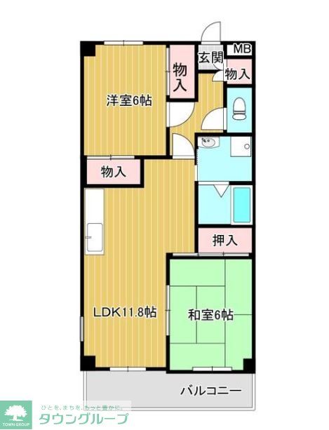 富士見市ふじみ野東のマンションの間取り