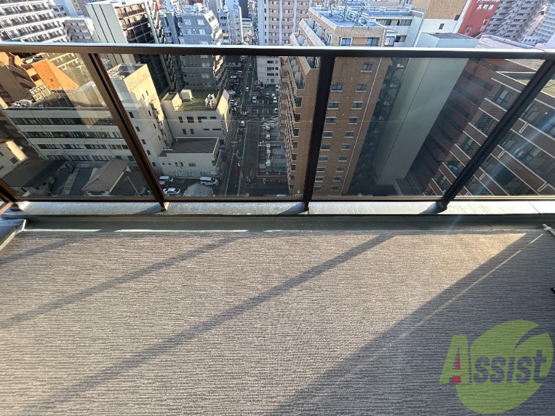 バルコニー　ベランダに出てみました。非常に広く、プチ菜園も出来ますね。