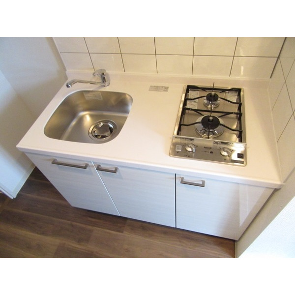 キッチン　２口ガスキッチンです