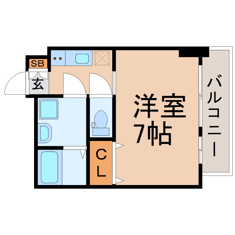 阪神本線 尼崎駅 徒歩9分 14階建 築2年の間取り写真