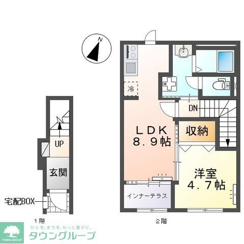 仮)太田市大島町 アパートB棟新築工事の間取り写真