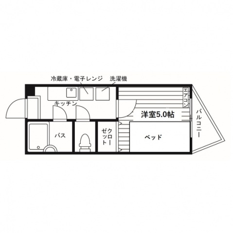 ハイムセラ黒髪の間取り写真