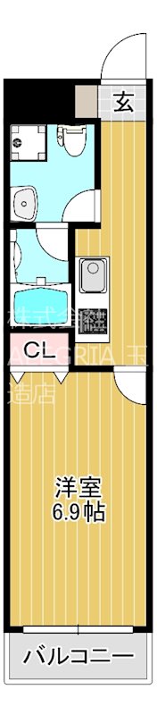 ＪＲ大阪環状線 鶴橋駅 徒歩3分 5階建 築17年の間取り写真