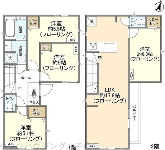 東京都足立区大谷田１（一戸建）の賃貸物件の間取り