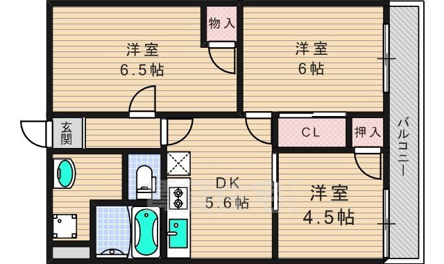 アメニティ東香里の間取り