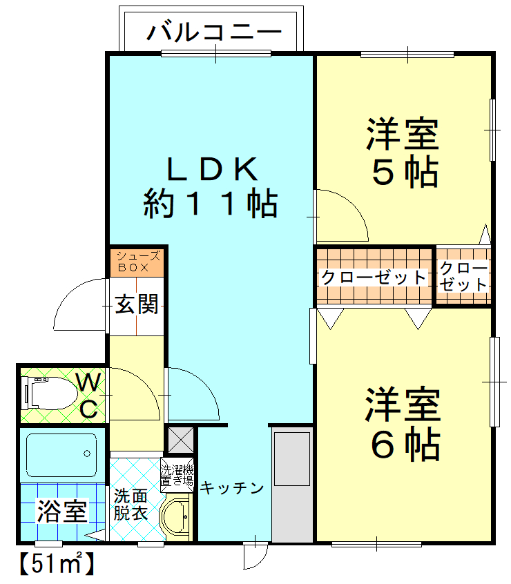 クワトロ一枝の間取り