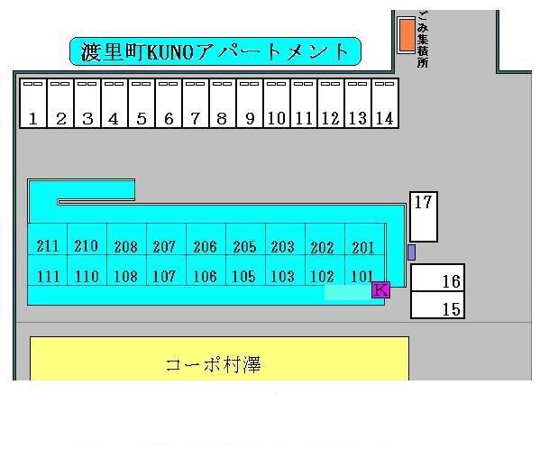 【渡里町ＫＵＮＯ(クノ)アパートメントのその他】