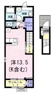 長崎県長崎市滑石３（アパート）の賃貸物件の間取り