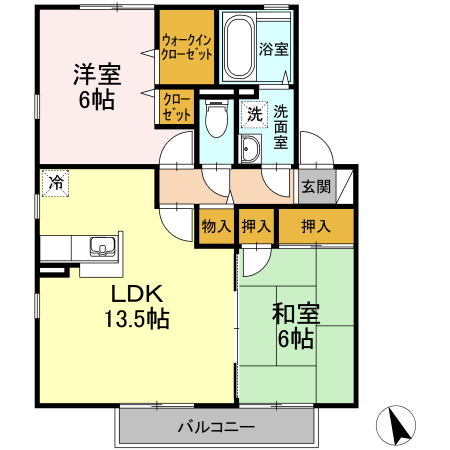 リビングタウン小森野 弐番館の間取り