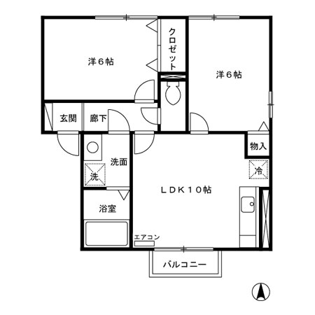 セジュールエルピスの間取り