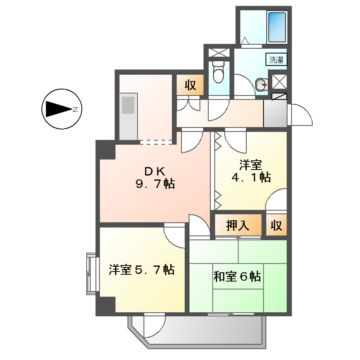 名古屋市瑞穂区松月町のマンションの間取り