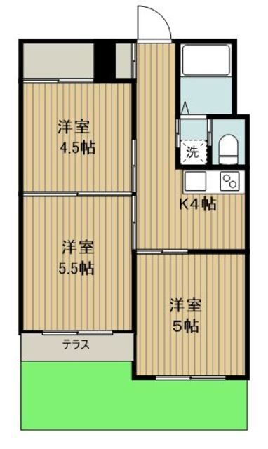 所沢市緑町のマンションの間取り