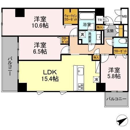 柏市小青田のマンションの間取り