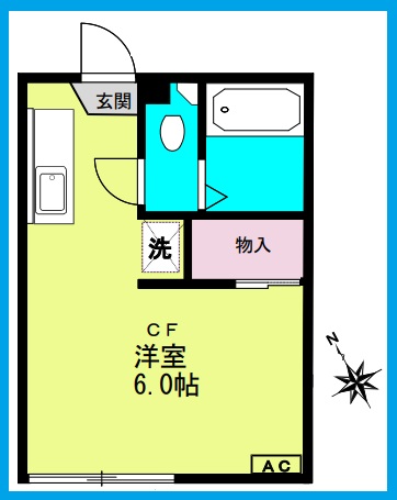 文京区向丘のアパートの間取り