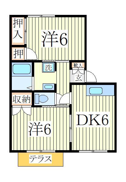 柏市新富町のアパートの間取り