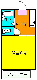 浜松市中央区初生町のアパートの間取り