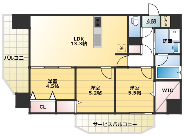 AXIA WILL帯山の間取り