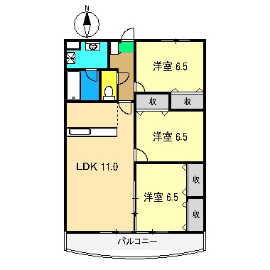 サンコートかみの間取り