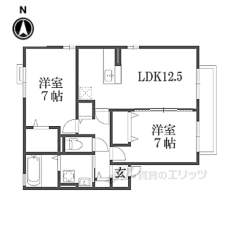 エストコリーヌ３番館の間取り