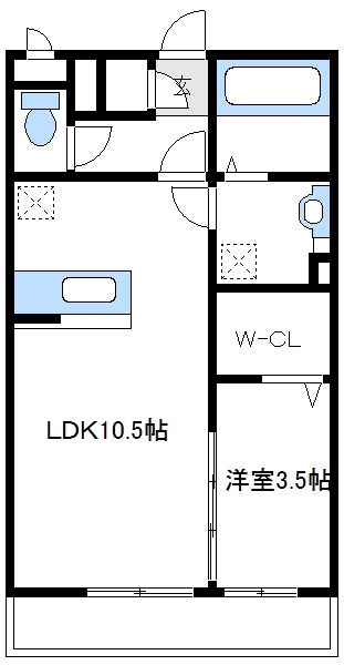 相模原市中央区千代田のアパートの間取り