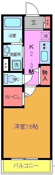 市川市国府台のマンションの間取り