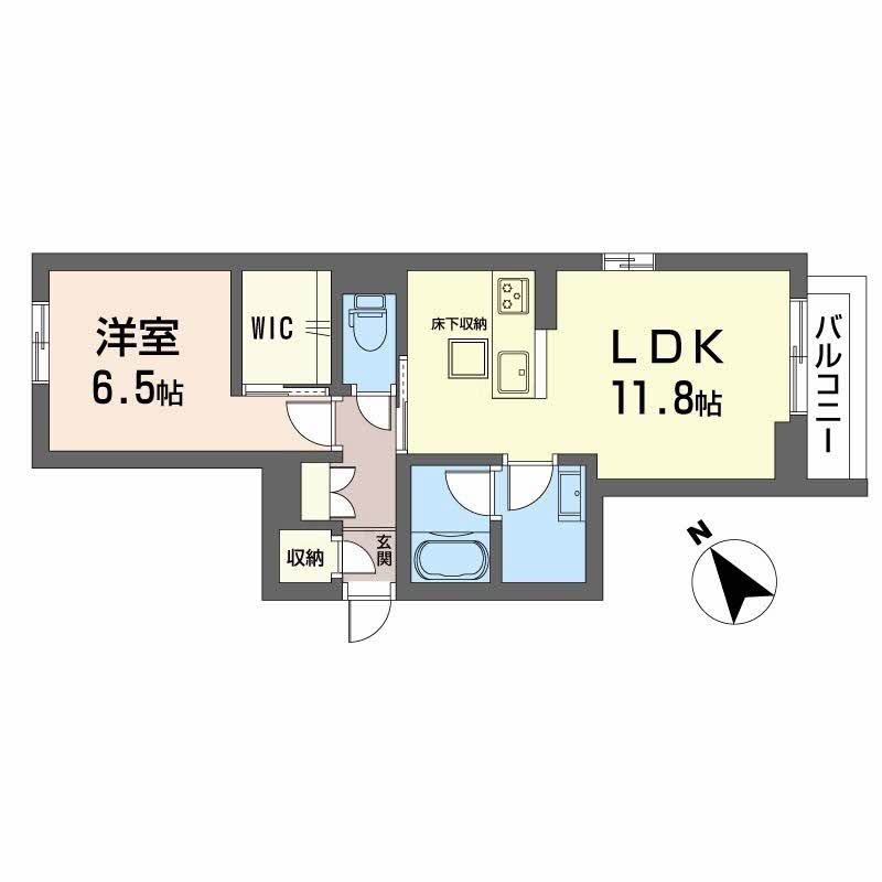 倉敷市片島町のアパートの間取り