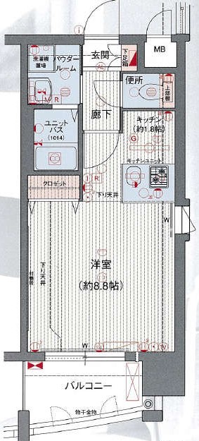 【プレサンス名古屋駅前ヴェルロードの間取り】