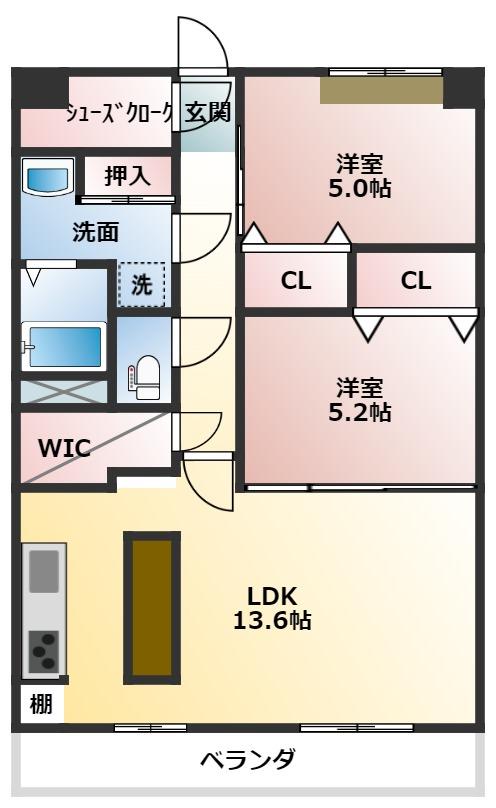 ゆほびかの間取り