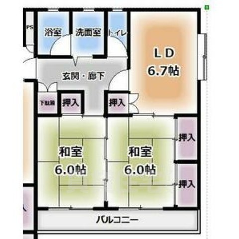 マンション川原の間取り