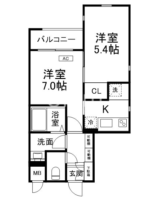 サンフローラ三条大宮の間取り