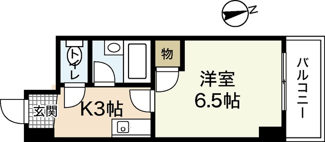 広島市中区河原町のマンションの間取り