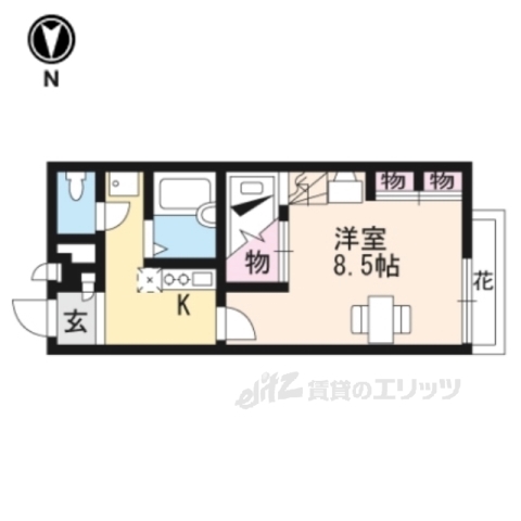 大津市瀬田のアパートの間取り