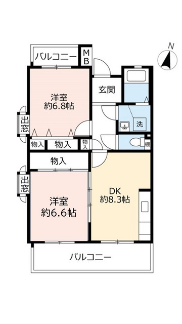 ＵＲアルビス五月ヶ丘の間取り