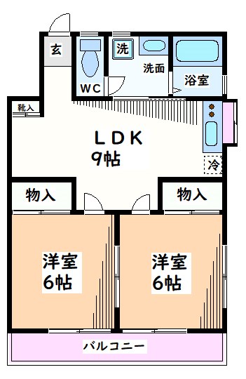 立川市柴崎町のアパートの間取り