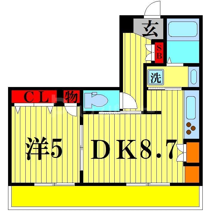 船橋市印内のマンションの間取り