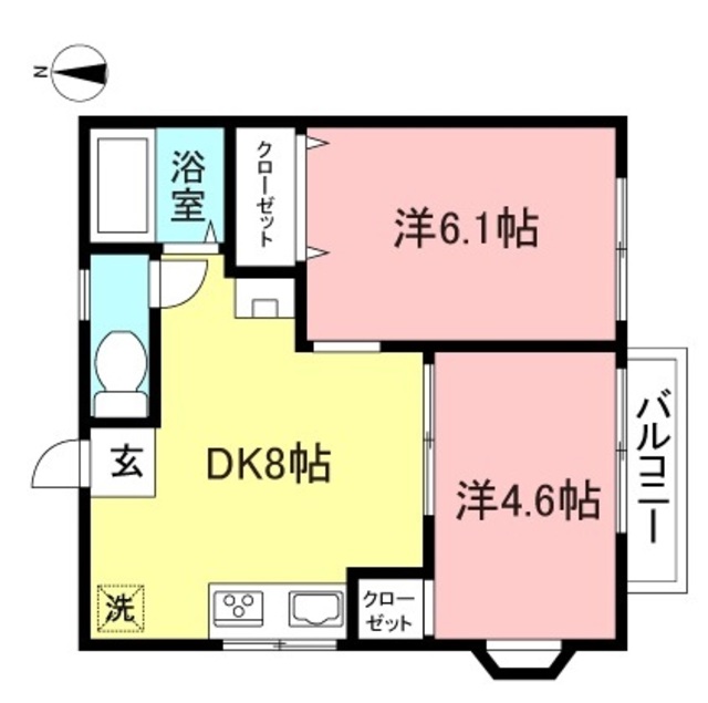 世田谷区赤堤のアパートの間取り