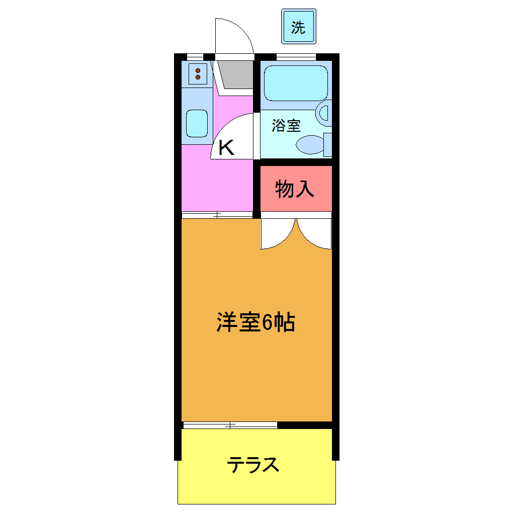 浦安市富士見のアパートの間取り