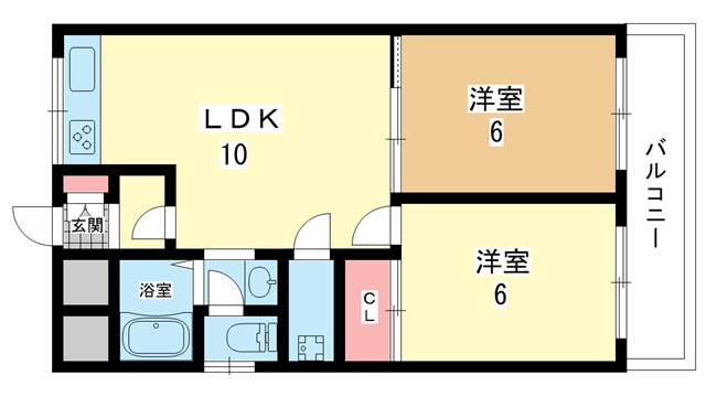 豊中市螢池北町のマンションの間取り