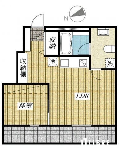 日野市三沢のアパートの間取り