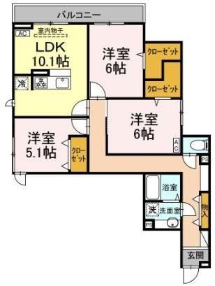 横浜市青葉区荏田西のアパートの間取り