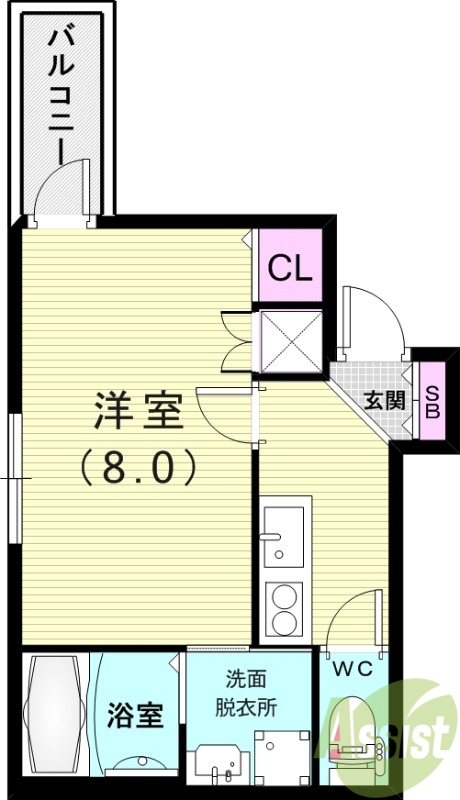 【尼崎市杭瀬南新町のマンションの間取り】